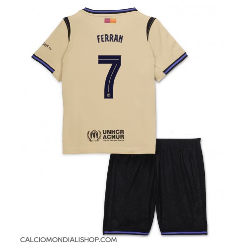 Maglie da calcio Barcelona Ferran Torres #7 Seconda Maglia Bambino 2025-26 Manica Corta (+ Pantaloni corti)